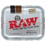 Raw Metal Rolling Tray Silver